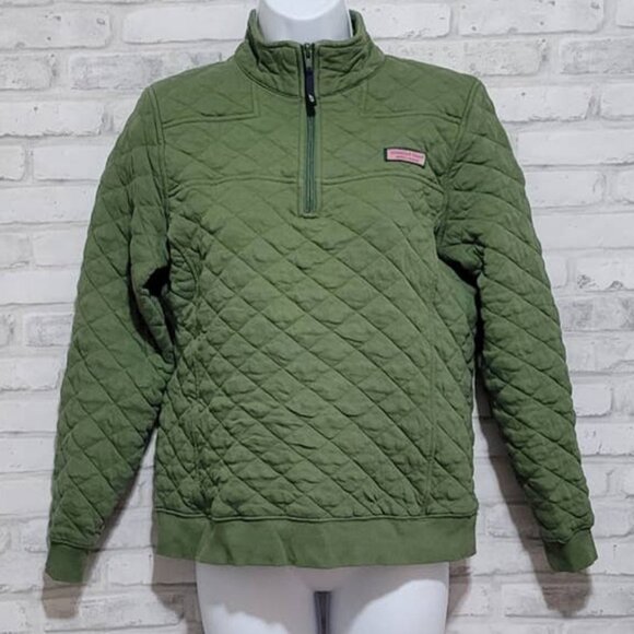 Vineyard Vines Quilted Pullover 1/4 Quarter Zip Jacket Womens Small - Picture 1 of 5